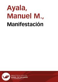 Manifestación | Biblioteca Virtual Miguel de Cervantes