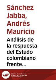 Análisis de la respuesta del Estado colombiano frente al Fenómeno de La Niña 2010-2011: El caso de Santa Lucía | Biblioteca Virtual Miguel de Cervantes