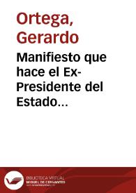 Manifiesto que hace el Ex-Presidente del Estado Soberano de Panamá | Biblioteca Virtual Miguel de Cervantes