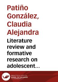 Literature review and formative research on adolescent pregnancy interventions: recommendations for policy and practice in Mitú, Colombia | Biblioteca Virtual Miguel de Cervantes