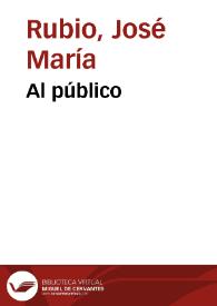 Al público | Biblioteca Virtual Miguel de Cervantes