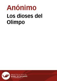 Los dioses del Olimpo | Biblioteca Virtual Miguel de Cervantes