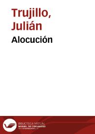 Alocución | Biblioteca Virtual Miguel de Cervantes