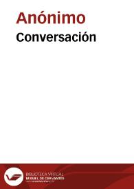 Conversación | Biblioteca Virtual Miguel de Cervantes