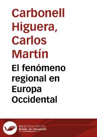 El fenómeno regional en Europa Occidental | Biblioteca Virtual Miguel de Cervantes