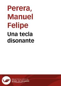 Una tecla disonante | Biblioteca Virtual Miguel de Cervantes