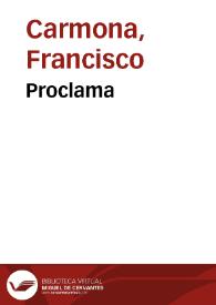 Proclama | Biblioteca Virtual Miguel de Cervantes