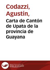 Carta de Cantón de Upata de la provincia de Guayana | Biblioteca Virtual Miguel de Cervantes