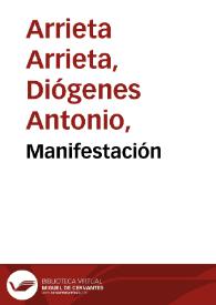 Manifestación | Biblioteca Virtual Miguel de Cervantes