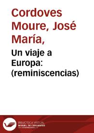 Un viaje a Europa: (reminiscencias) | Biblioteca Virtual Miguel de Cervantes