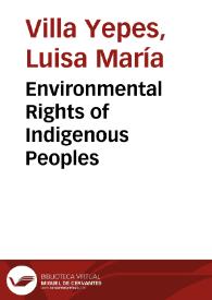 Environmental Rights of Indigenous Peoples | Biblioteca Virtual Miguel de Cervantes