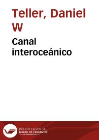 Canal interoceánico | Biblioteca Virtual Miguel de Cervantes