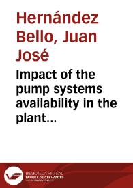 Impact of the pump systems availability in the plant maintenance: model development | Biblioteca Virtual Miguel de Cervantes