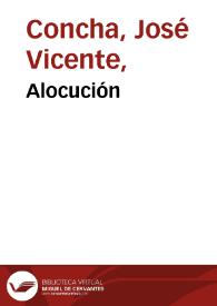 Alocución | Biblioteca Virtual Miguel de Cervantes