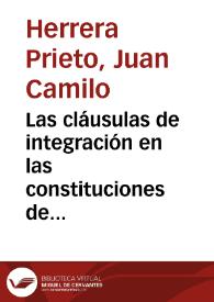 Las cláusulas de integración en las constituciones de Suramérica: 200 años después de la Carta de Jamaica | Biblioteca Virtual Miguel de Cervantes