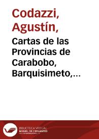 Cartas de las Provincias de Carabobo, Barquisimeto, Trujillo y Barinas divididas por cantones | Biblioteca Virtual Miguel de Cervantes