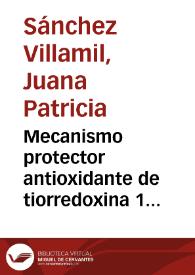 Mecanismo protector antioxidante de tiorredoxina 1 (Trx1) en el miocardio de ratones sépticos | Biblioteca Virtual Miguel de Cervantes