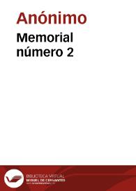 Memorial número 2 | Biblioteca Virtual Miguel de Cervantes