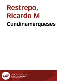 Cundinamarqueses | Biblioteca Virtual Miguel de Cervantes