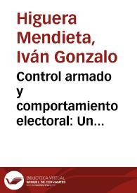 Control armado y comportamiento electoral: Un cuasi-experimento en el Caguán | Biblioteca Virtual Miguel de Cervantes