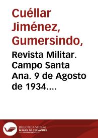 Revista Militar. Campo Santa Ana. 9 de Agosto de 1934. Foto 4 | Biblioteca Virtual Miguel de Cervantes