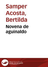 Novena de aguinaldo | Biblioteca Virtual Miguel de Cervantes