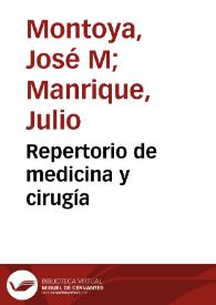 Repertorio de medicina y cirugía | Biblioteca Virtual Miguel de Cervantes