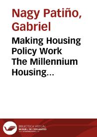 Making Housing Policy Work The Millennium Housing Project | Biblioteca Virtual Miguel de Cervantes