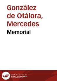 Memorial | Biblioteca Virtual Miguel de Cervantes