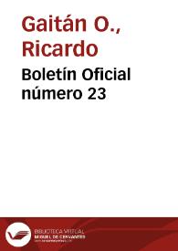 Boletín Oficial número 23 | Biblioteca Virtual Miguel de Cervantes