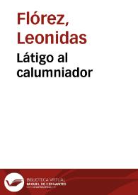 Látigo al calumniador | Biblioteca Virtual Miguel de Cervantes