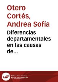 Diferencias departamentales en las causas de mortalidad en Colombia | Biblioteca Virtual Miguel de Cervantes