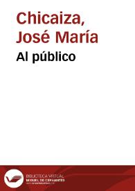 Al público | Biblioteca Virtual Miguel de Cervantes