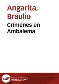 Crímenes en Ambalema | Biblioteca Virtual Miguel de Cervantes