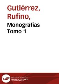 Monografías Tomo 1 | Biblioteca Virtual Miguel de Cervantes