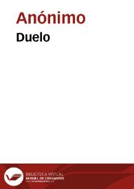 Duelo | Biblioteca Virtual Miguel de Cervantes