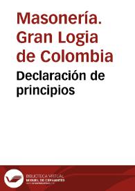 Declaración de principios | Biblioteca Virtual Miguel de Cervantes