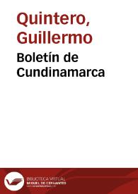 Boletín de Cundinamarca | Biblioteca Virtual Miguel de Cervantes