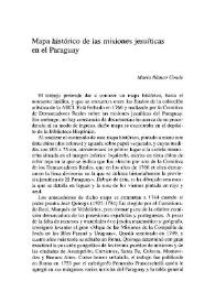 Mapa histórico de las misiones jesuíticas en el Paraguay / María Blanco Conde | Biblioteca Virtual Miguel de Cervantes