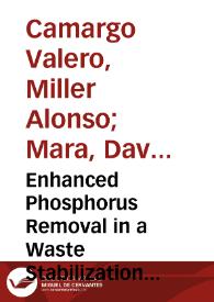 Enhanced Phosphorus Removal in a Waste Stabilization Pond System With Blast Furnace Slag Filters | Biblioteca Virtual Miguel de Cervantes