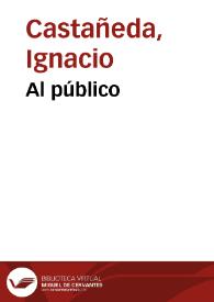 Al público | Biblioteca Virtual Miguel de Cervantes