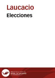 Elecciones | Biblioteca Virtual Miguel de Cervantes