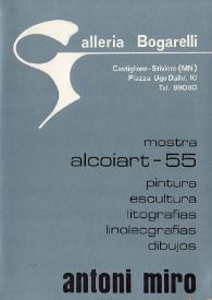 ANTONI MIRÓ, MOSTRA ALCOIART-55 / Antoni Miró ; Ernest Contreras | Biblioteca Virtual Miguel de Cervantes