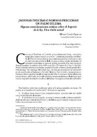 ¿Normas precisas o normas preciosas? Un falso dilema. Algunas consideraciones críticas sobre el "Imperio de la ley. Una visión actual" / Alfonso García Figueroa | Biblioteca Virtual Miguel de Cervantes