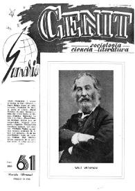 Cenit : Revista de Sociología, Ciencia y Literatura. Año VI, núm. 61, enero 1956 | Biblioteca Virtual Miguel de Cervantes