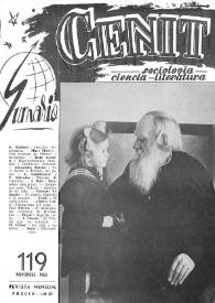 Cenit : Revista de Sociología, Ciencia y Literatura. Año X, núm. 119, noviembre 1960 | Biblioteca Virtual Miguel de Cervantes