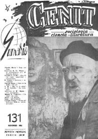 Cenit : Revista de Sociología, Ciencia y Literatura. Año XI, núm. 131, noviembre 1961 | Biblioteca Virtual Miguel de Cervantes