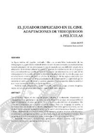 El jugador implicado en el cine. Adaptaciones de videojuegos a películas / LLuís Anyó | Biblioteca Virtual Miguel de Cervantes