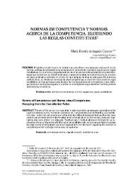 Normas de competencia y normas acerca de la competencia. Eludiendo las reglas constitutivas / María Beatriz Arriagada Cáceres | Biblioteca Virtual Miguel de Cervantes