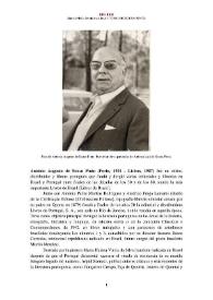 António Augusto de Sousa Pinto (Porto, 1901 - Lisboa, 1987) [Semblanza] / Daniel Melo | Biblioteca Virtual Miguel de Cervantes